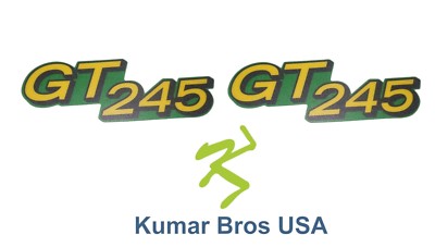 Kumar Bros USA Lower Hood Set of 2 Decals Replaces M146426 Fits John Deere GT245