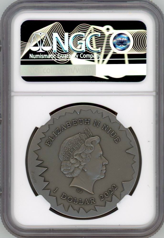 2022年 ニウエ エリザベス2世 追悼記念 プルーフ銀貨PF70 NGC 1.jpg