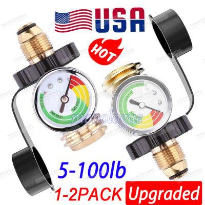 1-2X LP Upgraded Propane Tank Gauge Level Indicator for 5-100lb QCC1 Connect BBQ