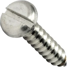 #12 x 1/2" Pan Head Sheet Metal Screws Stainless Steel Slotted Drive Qty 50