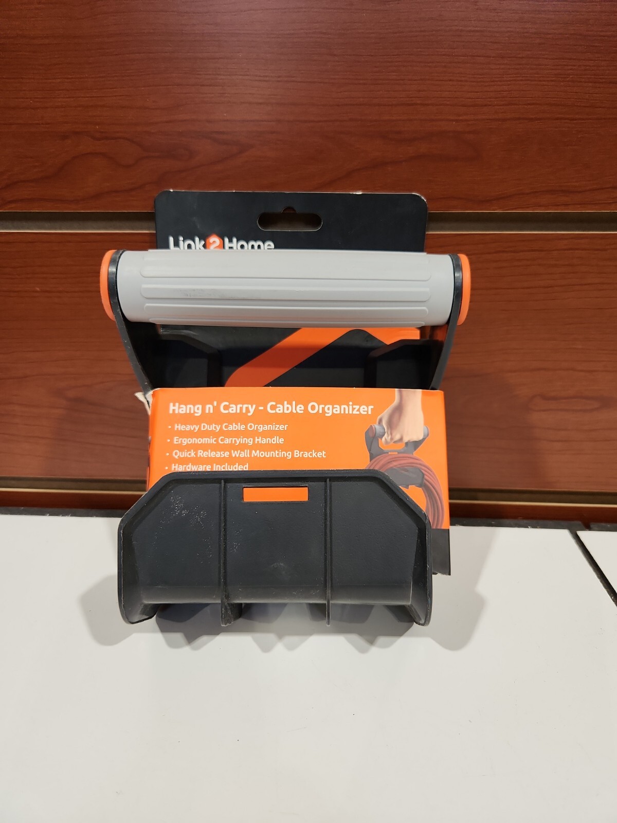 Hang n' Carry Heavy Duty Cable Organizer Handle Wall Mount Electric Cord Storage