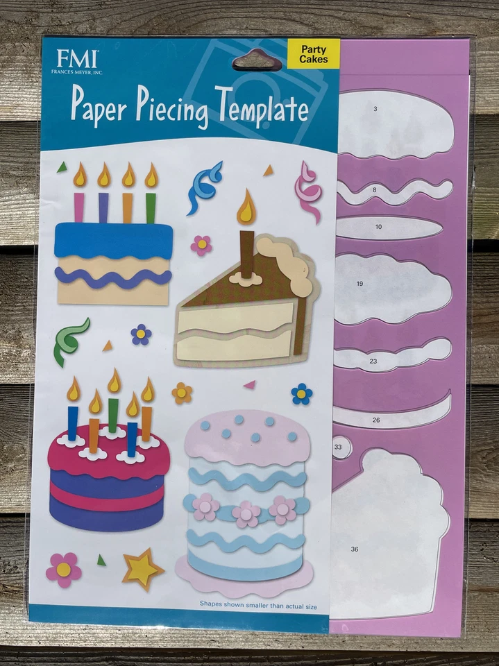 Plantilla de piezas de papel Frances Meyer pastel de fiesta álbum de recortes formas personalizadas nueva Foto 2 de 4