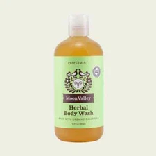 NEW Moon Valley Organics PEPPERMINT HERBAL BODY WASH