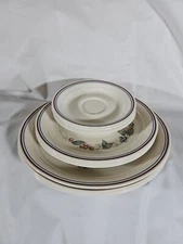 Corelle Abundance Luncheon Huge Lot Of 13 Plates Fruit Pattern On Beige 🔥
