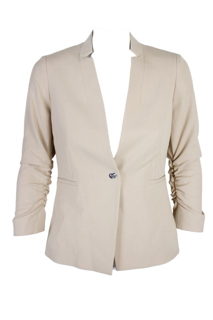 beige petite blazer