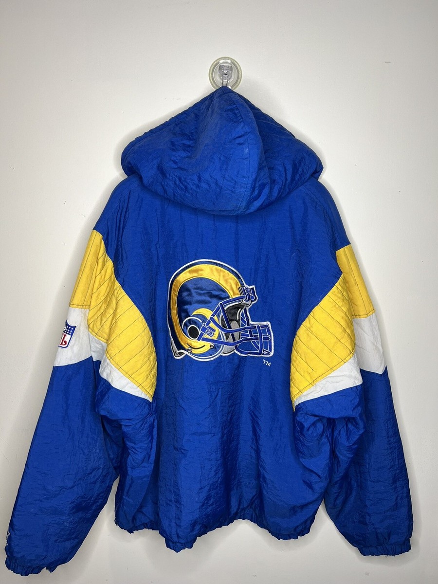 LA RAMS VINTAGE STARTER PULLOVER JACKET Sz XXL | eBay