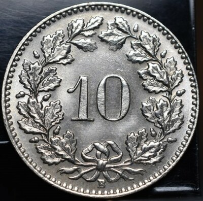 1961 Switzerland 10 Rappen KM#27 CAT $15 - GEM BU | eBay