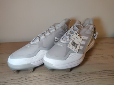 Adidas Icon 7 Boost Baseball Metal Cleats White Grey Size Men's 12.5