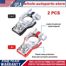 Car Battery Terminal Clamp Connectors Positive Negative Release Disconnect 2 PCS