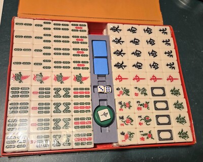 Chinese Filipino Numbered Tiles Mahjong Set. 144 Tiles 1.5 '' Easy-to-Read