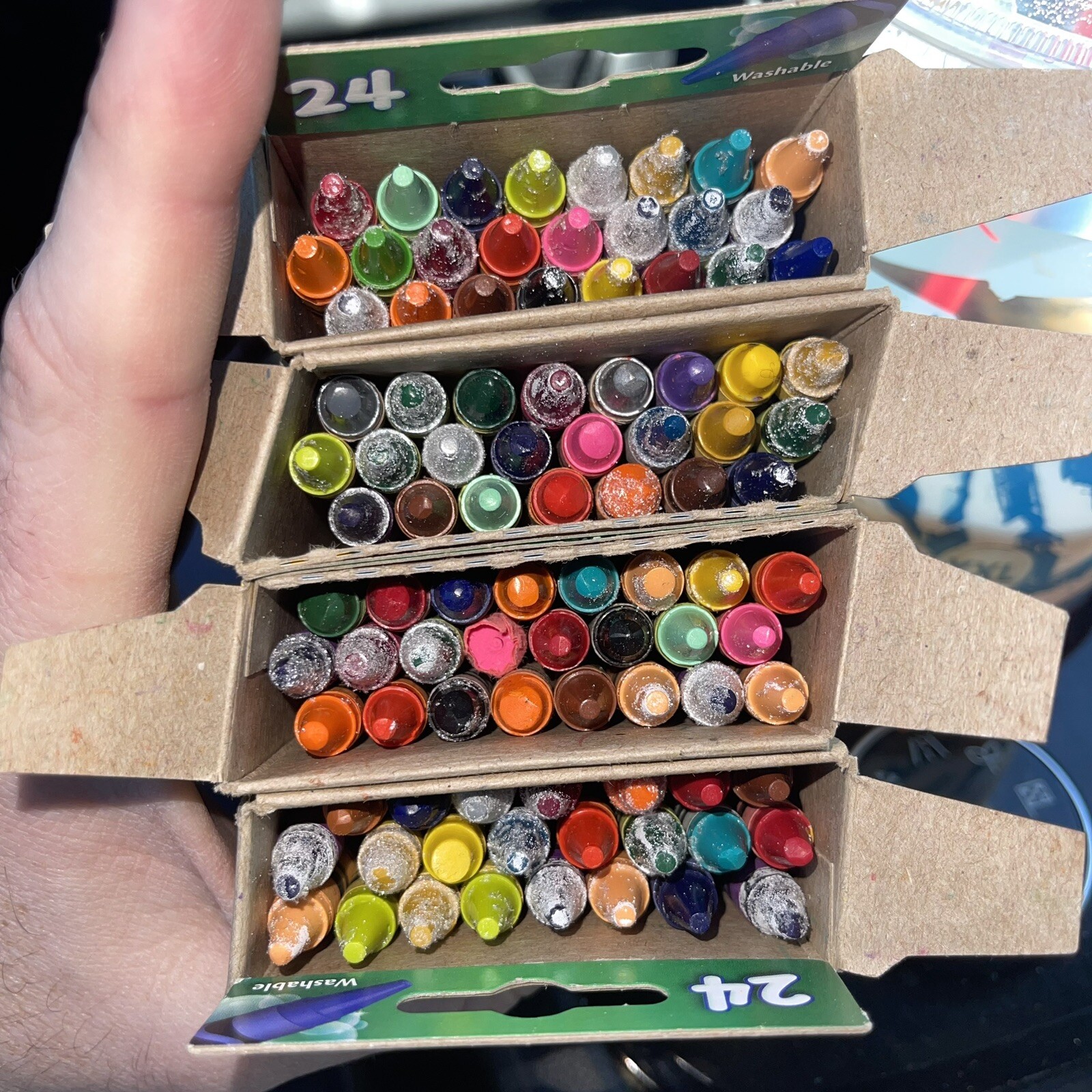 X4 Vintage 24 count Crayola Crayons washable Color Max Ultra clean Skin