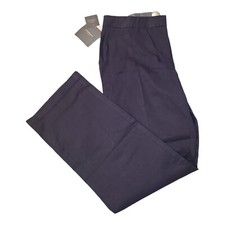 Liz Claiborne Pants 12 Womens Regular Size Navy Blue Dress Straight Leg