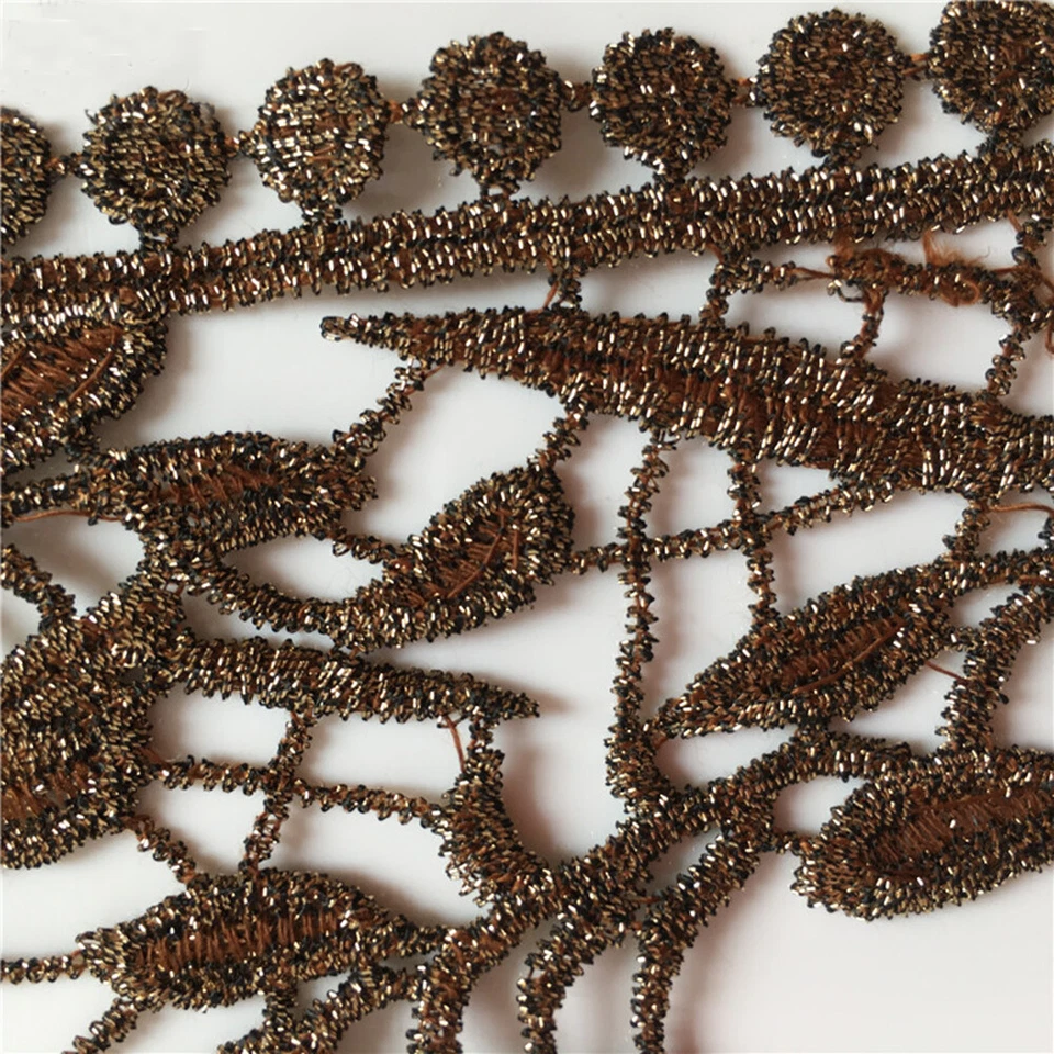 Hollow Lace Embroidered Patches DIY Sewing Collar Clothing Dress Applique Decor - Image 3 of 3