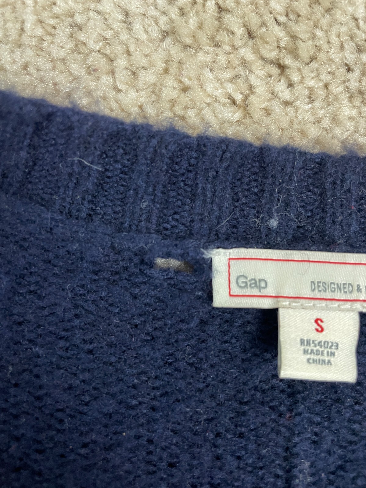 Vintage Gap Pullover Basic Sweater Mens Small Cas… - image 13