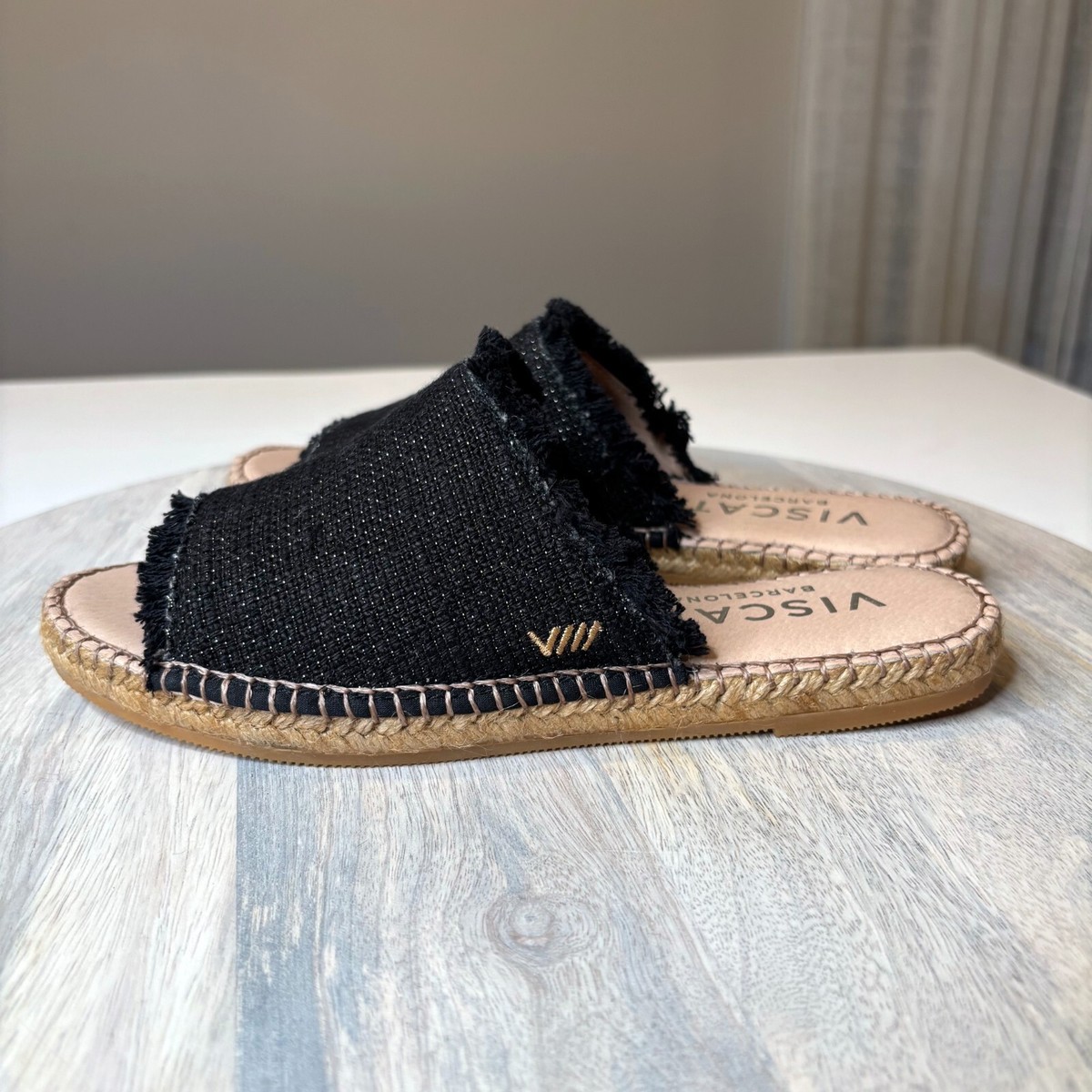 Viscata Barcelona Olive Canvas Espadrille Slip-On Shoes Handmade in Spain Barcelona Organic Cotton Canvas Slip Ons - Olive Green  main image 2