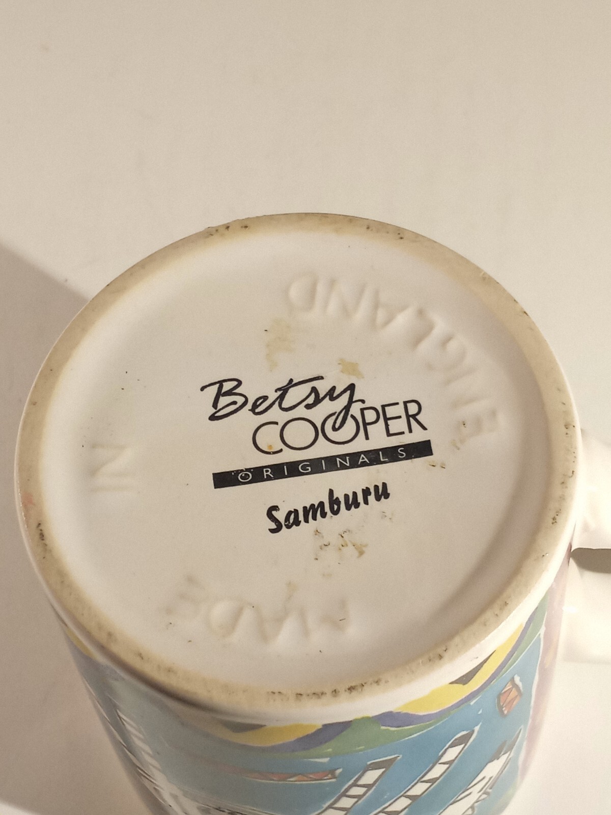 Betsy Cooper Originals Coffee Mug Lion Zebra Motif 