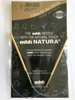 addi Natura  Bamboo Circular Needles Skacel USA US 2 (3.0mm) 20 inch(50cm)