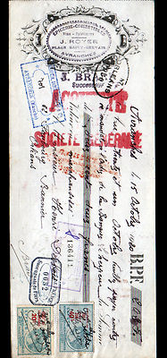 AVRANCHES (50) LEBENSMITTELGESCHÄFT & WEINE ''J. ROYER / J. BRARD Succ'' Traite en 1920