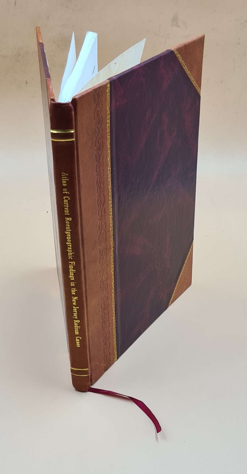 Vintage Leather-Bound Atlas of New Jersey Radiographic Findings