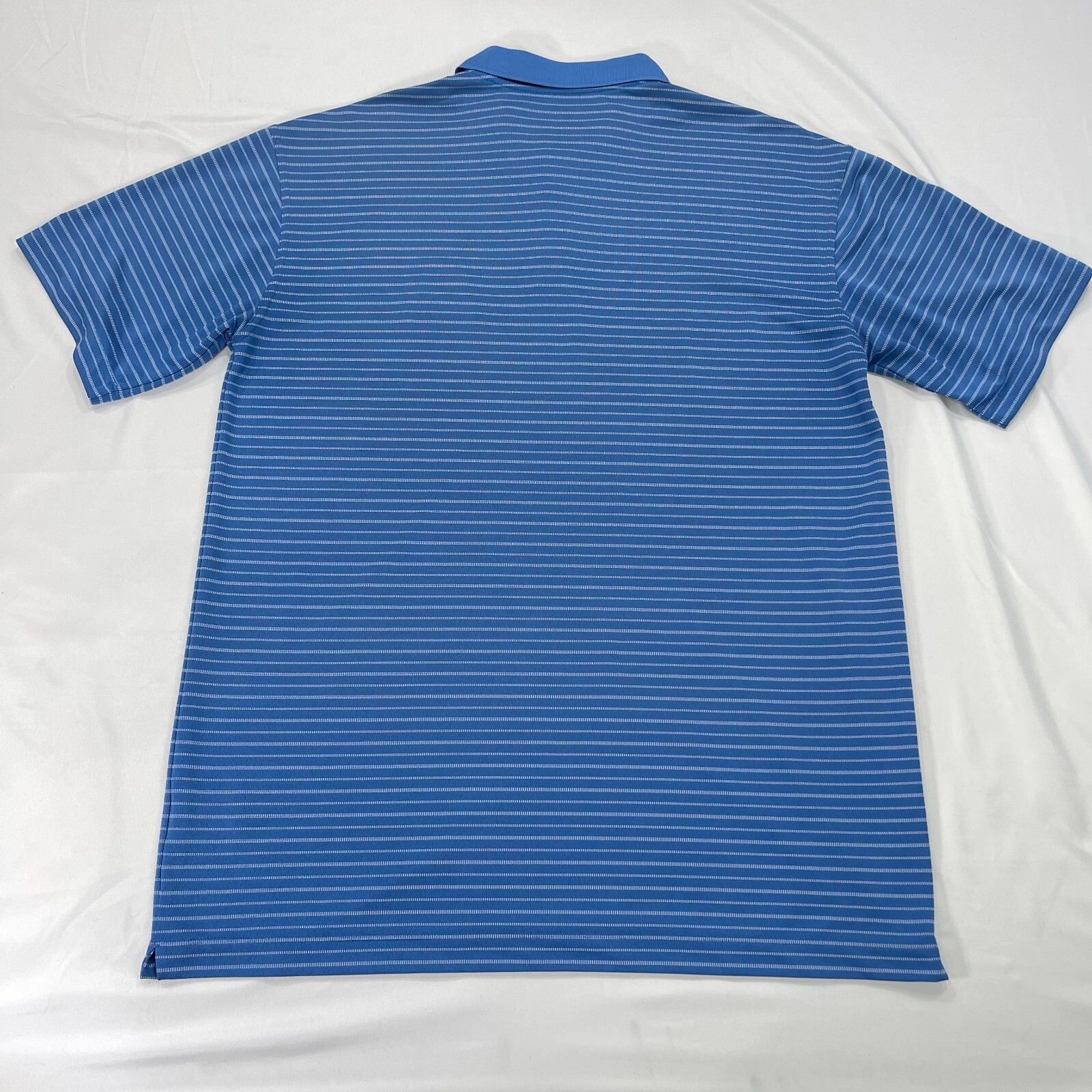 Nike Golf Polo Shirt Short Sleeve Mens XL Pique Blue White Striped 206452 thumbnail 3