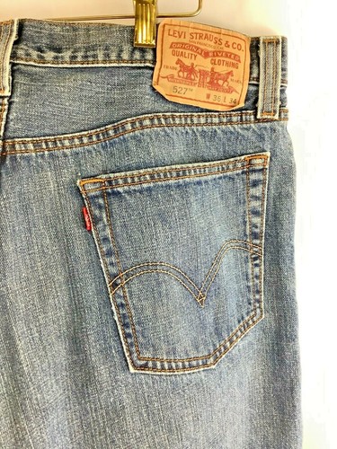 Levis 527 para hombre Denim Blue Jeans 36x34 Slim Fit Corte de Botas | eBay