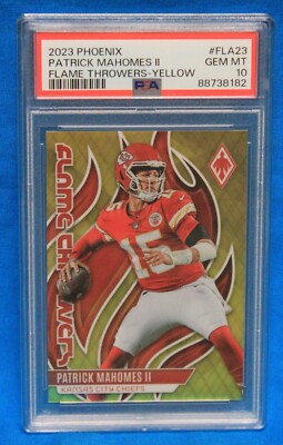 2023 PHOENIX # FLA23 Patrick Mahomes II PSA 10 # 88738182 FLAME THROWERS-YELLOW