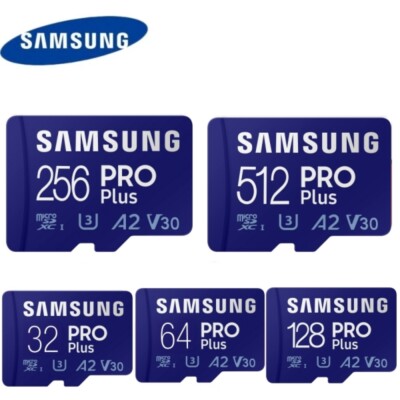 Samsung PRO Plus 32 64 128 256 512GB Micro SD Karte SDXC Class 10 Speicherkarte