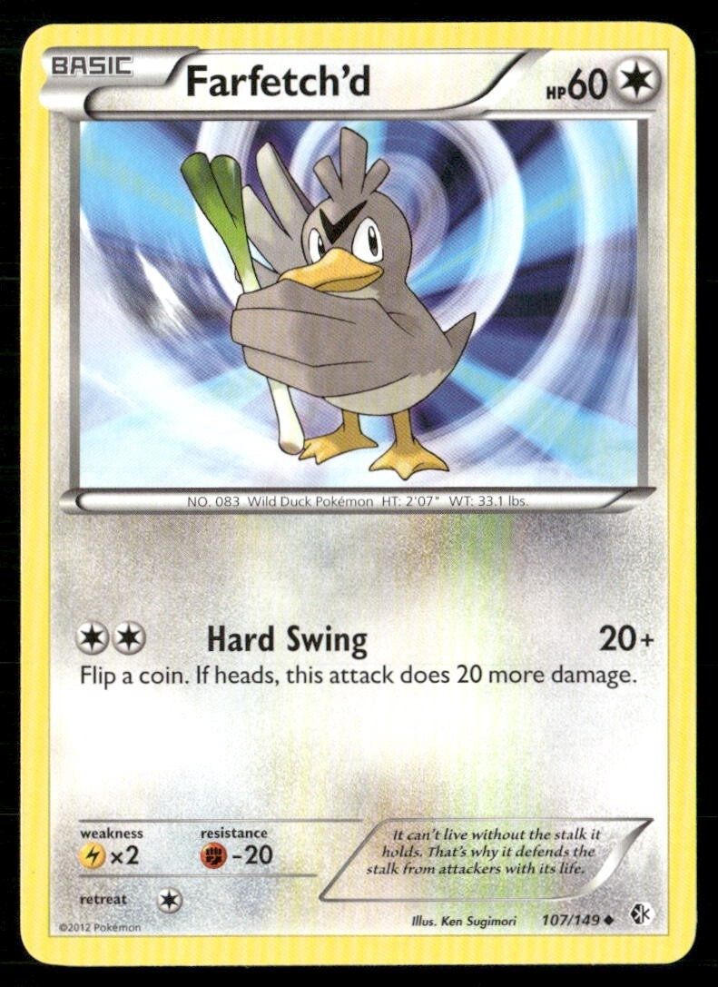 2012 Boundaries Crossed Set Pokemon Card 107  Farfetch'd LP