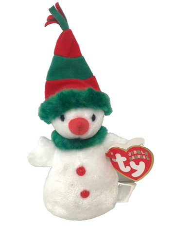 Vintage Ty Jingle Babies 2002 SNOWGIRL  Plush Stuffed Christmas Ornament Toy NWT