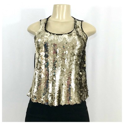 gold sequin blouse