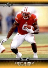 Corey Clement 2017 Leaf Draft Gold Parallel Rookie Card #15