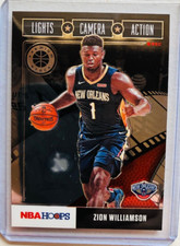 2019-20 PANINI HOOPS PS BASKETBALL ZION WILLIAMSON LIGHTS CAMERA ACTION ROOKIE