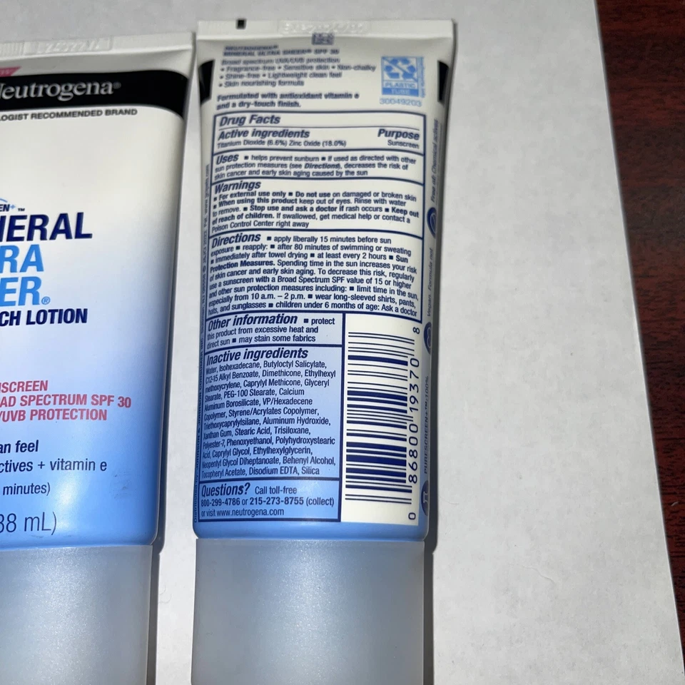2-Neutrogena Mineral UltraSheer Dry-Touch SPF30 Sunscreen Lotion EXP-07/2024 - Image 3 of 3