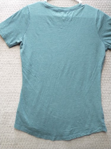 Aeropostale Shirt Womens Medium Short Sleeve Blue Green Teal Logo Ladies - Picture 12 of 14
