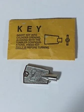 Vintage National Cabinet Lock Key Freezer Refrigerator 4 Point Barrel Envelope!