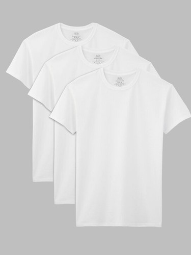 Fruit of the Loom Men Undershirt Short Sleeves Crew T-Shirt (Value Pack) - Picture 5 of 6