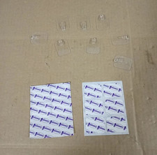 Command Adjustables Repositionable Plastic 8 Hooks Strips 17830CLR-12UKN New 0.72 per strip