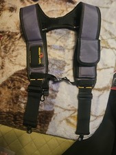 Magno Grip Padded Suspenders with Smart Phone Pouch And Magnetic Spot.