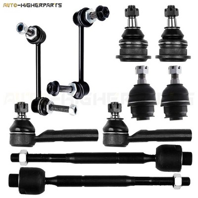 10x Upper Lower Ball Joints + Sway Bars Tie Rods For 2003-2009 Toyota 4Runner