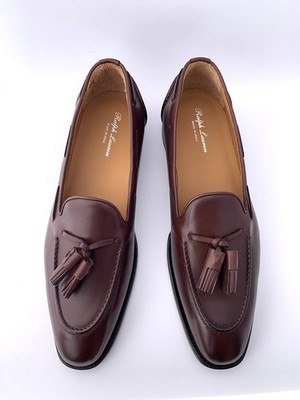 【タグ付き有】J.PRESS / Ralph Lauren フォーマル 150 Ralph Lauren Purple Label Men's Luther Tassel Loafers Dark Brown