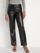 Old Navy High-Waisted OG Loose Faux-Leather Pants, 28