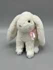 Douglas White Bunny Rabbit Plush W/ Pink Ribbon 8 Inch Stuffed Animal