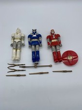 Vintage Power Rangers Battle Borg Alien Ranger White Red Blue Figure Lot