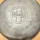 [RARE] VINTAGE GRISWOLD #8 CAST IRON SKILLET FRYING PAN LARGE LOGO 704K FLAT