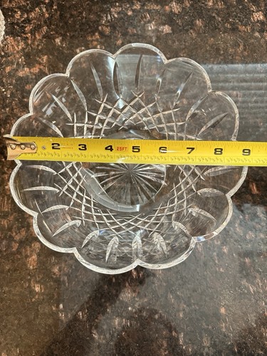 Vintage Waterford Crystal Lismore Collection Scalloped Edge Bowl 9" x 4" - Picture 5 of 9