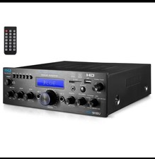 Pyle Compact Wireless Bluetooth Stereo Amplifier w/ Digital LCD Display 200 Watt