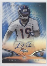 2014 Topps Platinum Auto Rookie Refractor Blue 5/99 Isaiah Burse #37 Auto 0x5