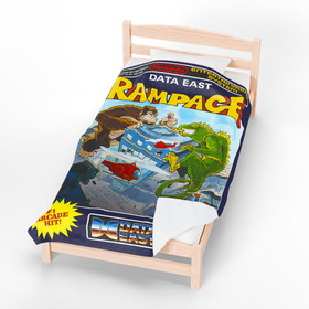Rampage Nintendo NES Game Cover Flannel Blanket - Retro Arcade Gaming