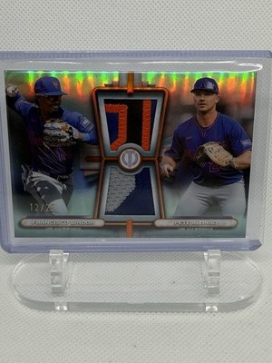 Francisco Lindor  Pete Alonso 2026 Topps Tribute Dual Relic Card Orange /25