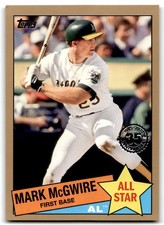 2020 Topps 1985 35th Anniversary All-Stars Gold Mark McGwire 11/50 Oakland